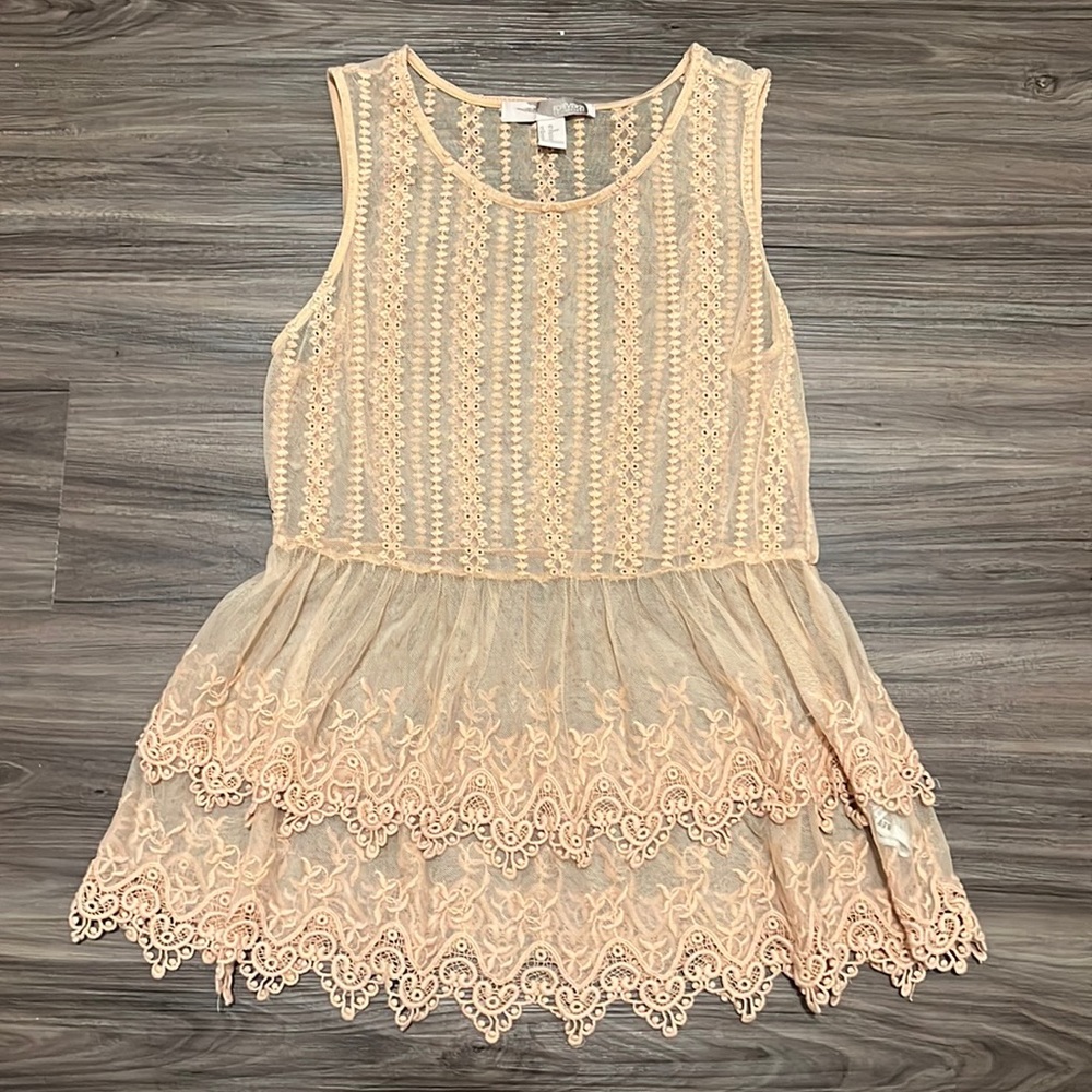 F21 lace stretchy top